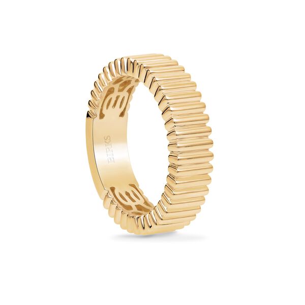 Yellow Gold Pleated Ring, 5MM